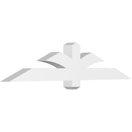 Ekena Millwork Redmond Architectural Grade PVC Gable Bracket, 60"W x 12 1/2"H x 4"D x 4"F, 5/12 Pitch GBP060X13X0404RED00